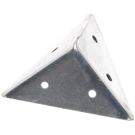 Merriway BH01162 Angolare a Forma Piramidale in Metallo Zincato, Bianco, 45 mm, Set di 4 Pezzi