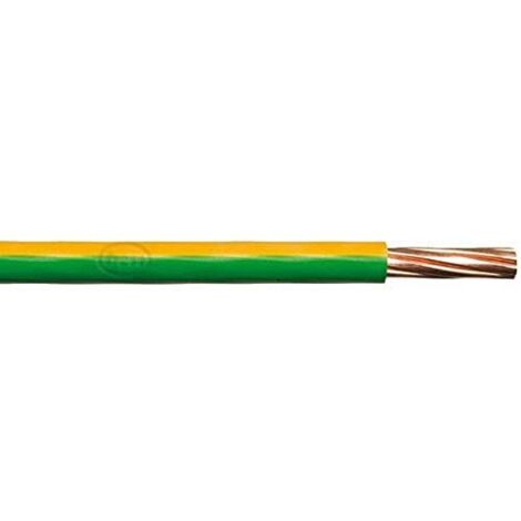 Merriway BH01514 Cavo di Terra a Singolo Conduttore 6491X, Giallo/Verde, 2.5 mm