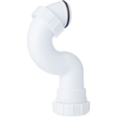Merriway BH01582 Sifone a profondità Ridotta per Vasca/Doccia, Bianco