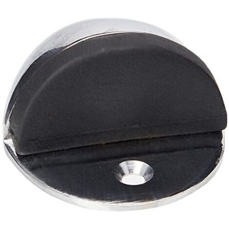 Merriway BH01656 Arresto Ferma-Porta, Sezione Ovale, Montaggio a Pavimento, Finitura Cromata, Bianco, 50 mm