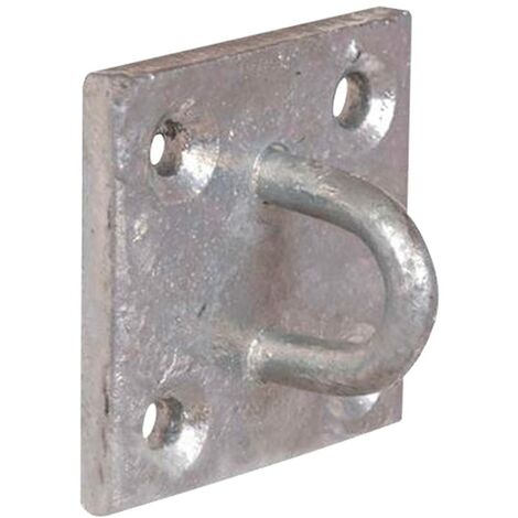 Merriway BH02050 Anello Sezione con Piastra Quadrata, Acciaio Zincato, Bianco, 50 mm