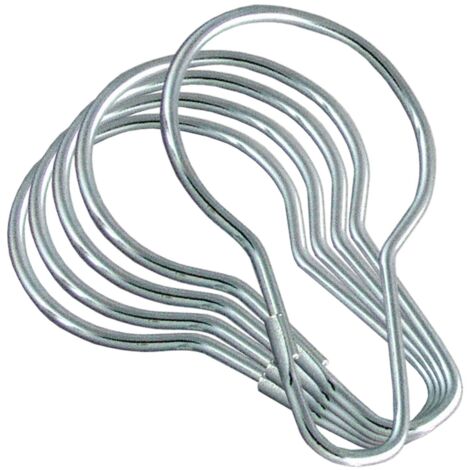 Merriway BH03121 Anello per Tende da Doccia, Confezione da 12, Bianco, Set di 12 Pezzi