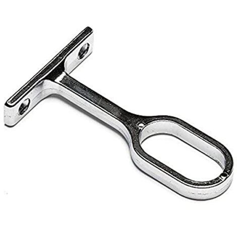Merriway BH04199 Supporto Centrale per Binario Appendiabiti a Sezione Ovale, Bianco