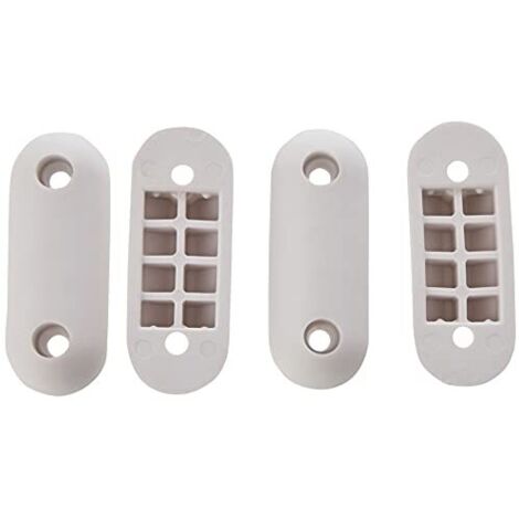 Merriway BH04469 Set Cuscinetti di Appoggio per Tavolette WC X 60 Mm, e 2 X 19 Mm, Rotondo, in Gomma, Bianco