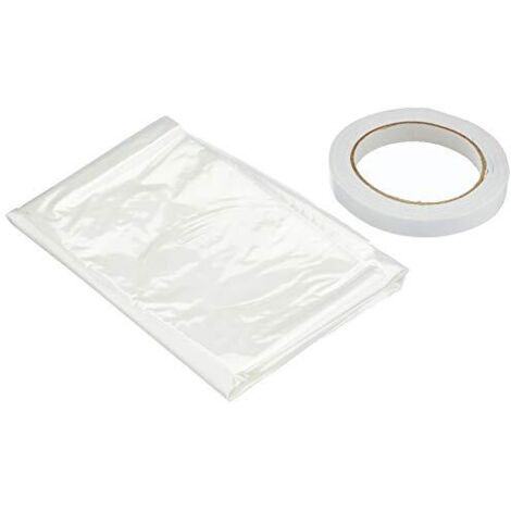Merriway BH04947 Kit d'Isolamento per Porte e Finestre con Nastro Biadesivo in Dotazione, Bianco, 6 x 1.5 m