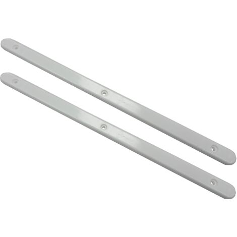 Merriway® BH07113 (10 pezzi) di guide per cassetti, in plastica, colore bianco, 310 mm x 16 mm x 6 mm, confezione da 10 pezzi