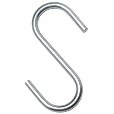 Merriway Gancio a S in acciaio per cucina BZP Confezione da 10 (25 x 2,4 millimetri) Argento