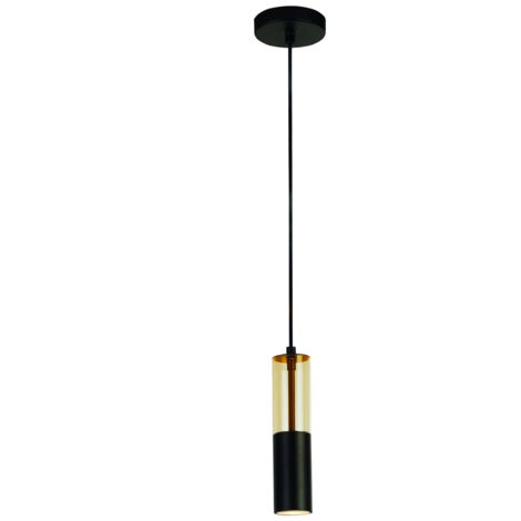 Merrygold Pendente a soffitto, acrilico ambra e nero