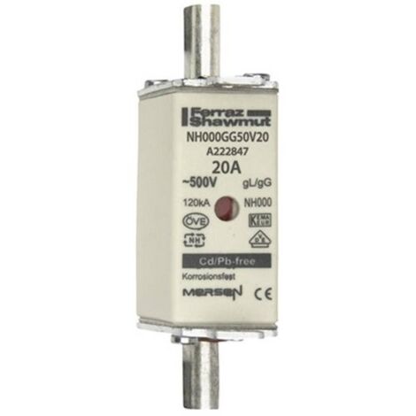 Mersen 1B637.000000 Fusibile NH Misura fusibile = 000 20 A 500 V 1 pz.