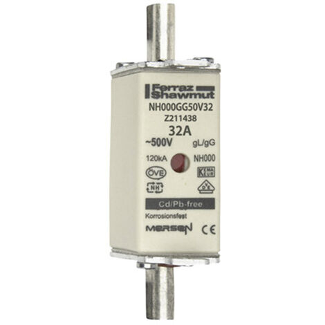 Mersen 1B643.000000 NH-Sicherung   Sicherungsgröße = 000  32 A  500 V 1 St.