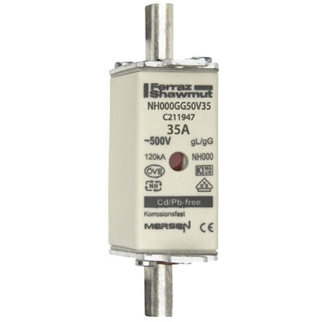Mersen 1B645.000000 NH-Sicherung   Sicherungsgröße = 000  35 A  500 V 1 St.