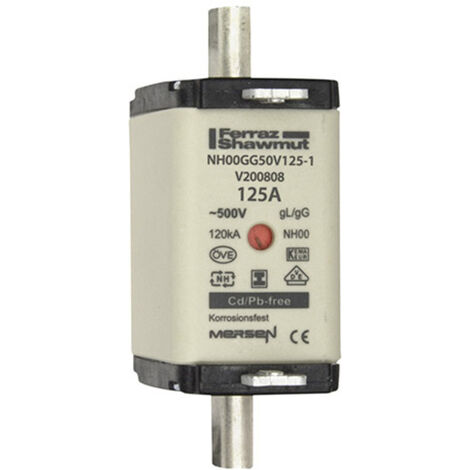 Mersen 1F765.000000 NH-Sicherung   Sicherungsgröße = 00  125 A  500 V 1 St.