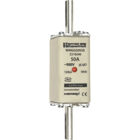 Mersen NH-Sicherungseinsatz SF Gr.0 gG 50A/500V KM NH0GG50V50