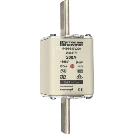 Mersen NH-Sicherungseinsatz SF Gr.3 gG 200A/500V KM NH3GG50V200