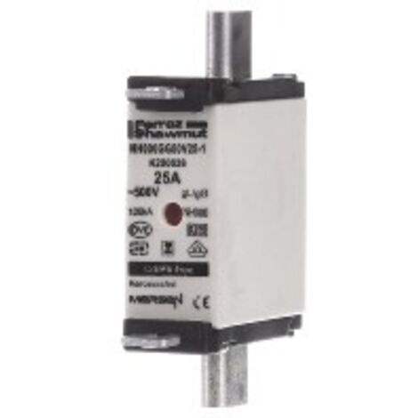 Mersen NH-Sicherungseinsatz SG Gr.000 gG 25A/500VKM NH000GG50V25-1