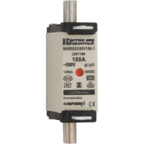 Mersen NH-Sicherungseinsatz SG Gr.000 gG100A/500VKM NH000GG50V100-1