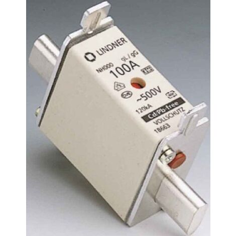 MERSEN NH-ZERO FUSIBLE NH000GG50 V10 TAILLE 000, 10 A AC500 V NH FUSIBLE 4086500083039 B219651