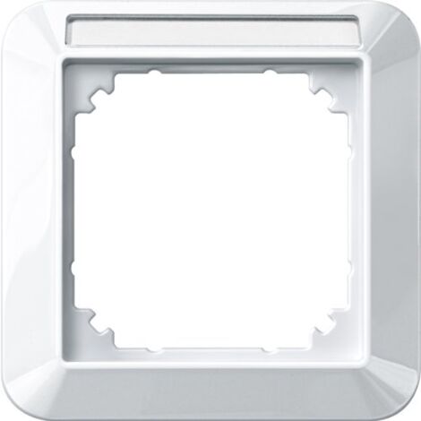 MERTEN 1-M CADRE, POCHE EXTÉRIEURE AVEC ÉTIQUETTE, BLANC POLAIRE BRILLANT, 387119