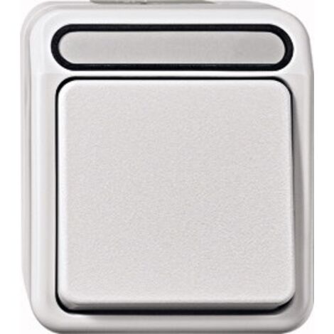 Merten 1 parte Interruttore per ambienti umidi Completo Interruttore a croce AQUASTAR Grigio luminescente 4074986
