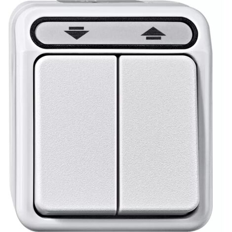 Merten 1 Stück Feuchtraum-Schalterprogramm Komplett Rolladentaster AQUASTAR Polarweiß 4075012 1 St.