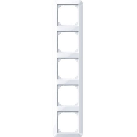 MERTEN 389525 CADRE 1-M SOCKET POUR 5 PRISES BLANC BRILLANT