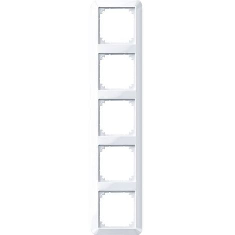 MERTEN 389525 CADRE 1-M SOCKET POUR 5 PRISES BLANC BRILLANT