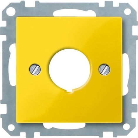 MERTEN 393803 PLAQUE CENTRALE POUR ARRÊT D'URGENCE INTERRUPTEUR, JAUNE, SYSTÈME M