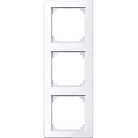 MERTEN 478325 M-SMART CADRE POUR 3 PRISES BLANC BRILLANT