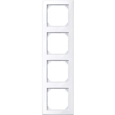 MERTEN 478425 CADRE M-SMART QUADRUPLE BLANC COULEUR: BLANC BRILLANT