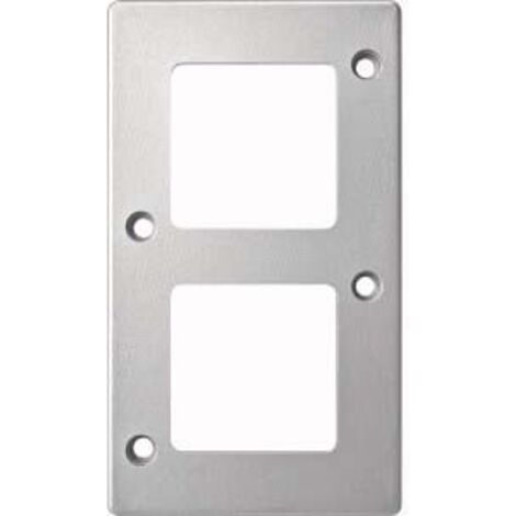 MERTEN 480260 CORNICE, 2 PRESE, ARGENTO OPACO, CHAR