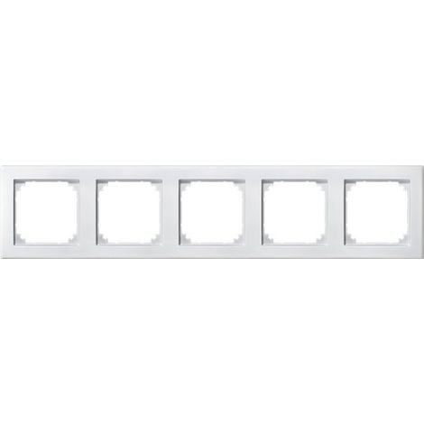 MERTEN 484519 PLAQUES DE FINITION M-SMART, 5 POSTE, BLANC MAT