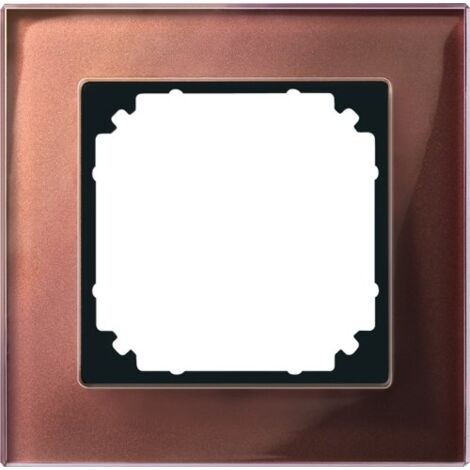 MERTEN 489115 PLAQUES DE FINITION M-PLAN VERRE, 1 POSTE, ACAJOU