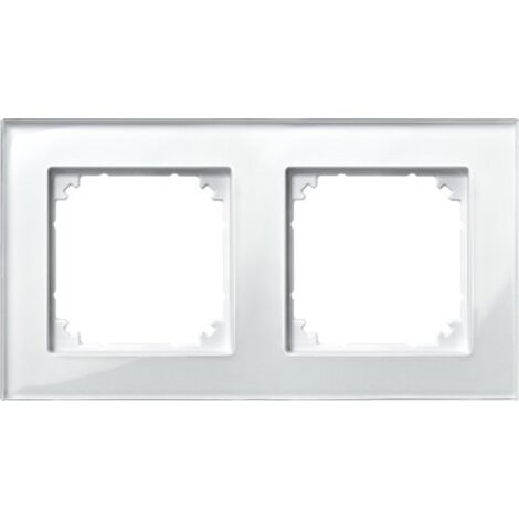 MERTEN 489219 PLACCA DOPPIA FINITURA M-PLAN BIANCO LUCIDO