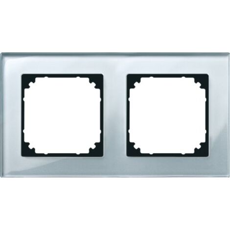 MERTEN 489260 PLACCHE FINITURA VETRO M-PLAN, 2 ANTE, DIAMANTE