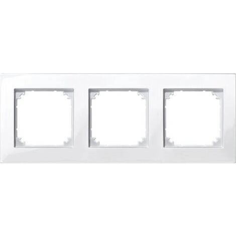 MERTEN 515319 CADRE TRIPLE M-PLAN BLANC POLAIRE BRILLANT
