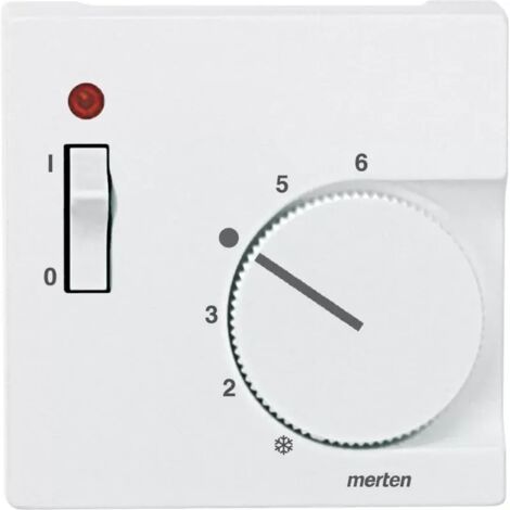 MERTEN 536119 ZENTRALPLATTE FÜR RAUMTEMPERATURREGLER-EINSATZ MIT SCHALTER, POLARWEIß, SYSTEM M