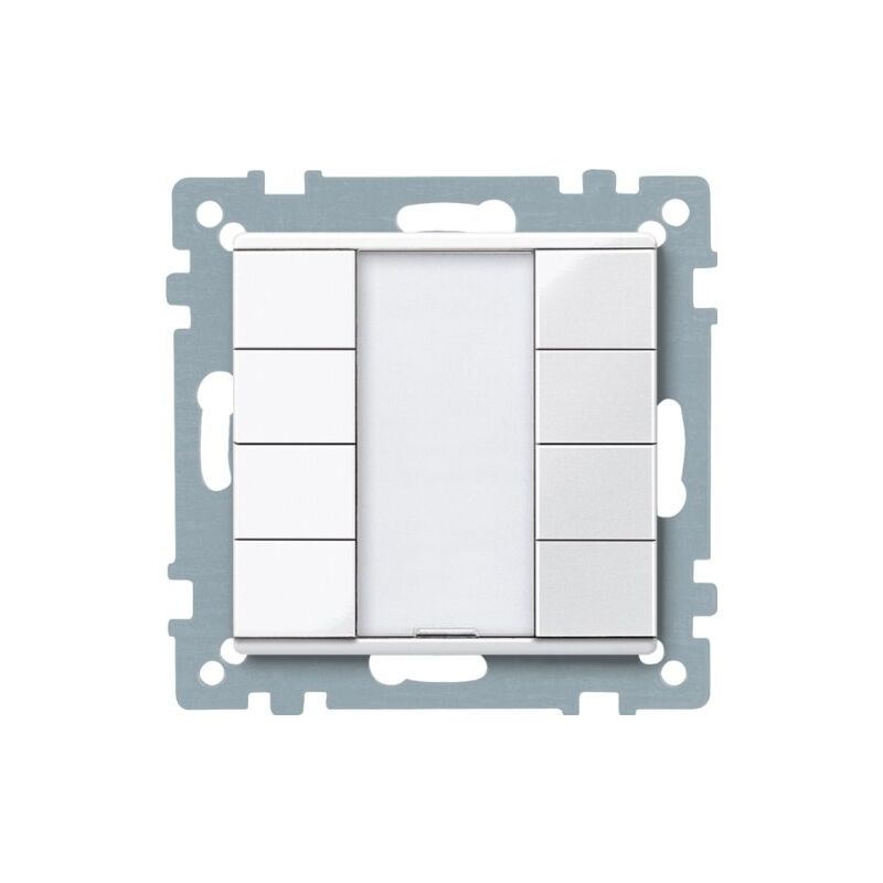 617419 system m interrupteur 8 touches blanc polaire brillant - Merten