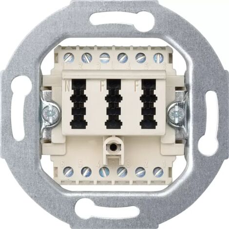 Merten Anschlussdose 465226 TAE 3fach 2x6/6 NF/F weiss