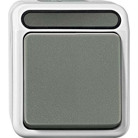 merten AQUASTAR interrupteur étanche gris clair