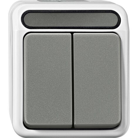 merten AQUASTAR interrupteur gris clair étanche salle de bain