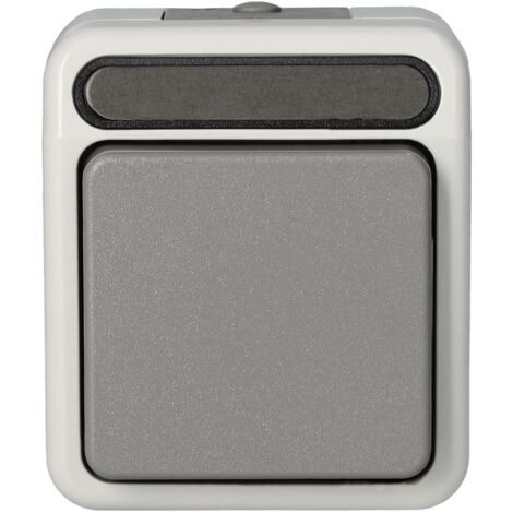 Merten Aquastar MEG3116 8029 - Interruttore a 1 polo, colore: grigio chiaro