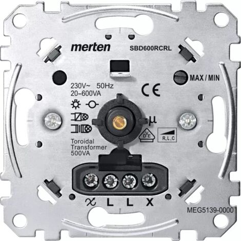 Merten Dimmer Dreh/Druckkn uni 20-600W MEG5139-0000 UP