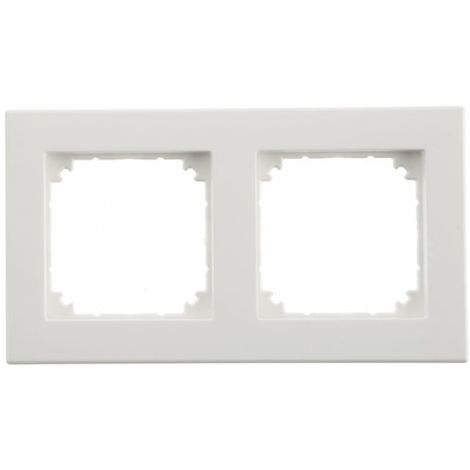 MERTEN M-PLAN II 488219 DOUILLE CADRE POUR 2 PRISES CHASSE DESIGN BLANC POLAIRE