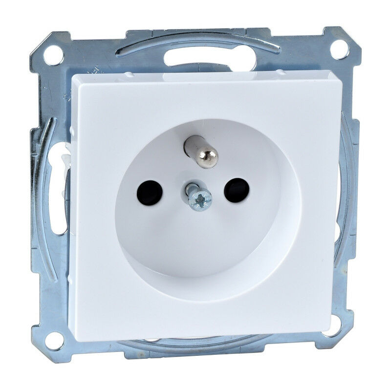 Merten M-Plan - prise 2P+T - nf - borne à vis - blanc antimicrobien (MTN2600-0325)