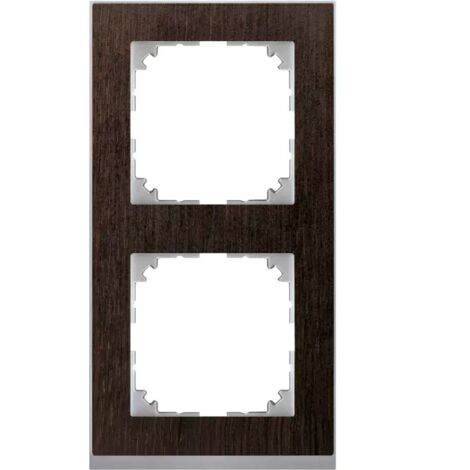 Merten M-Pure Decor-Rahmen, 2fach, Wenge/aluminium, M-Pure Decor MEG4020-3671