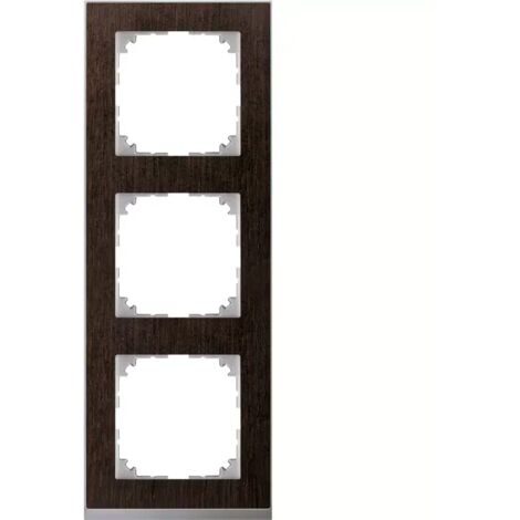 Merten M-Pure Decor-Rahmen, 3fach, Wenge/aluminium, M-Pure Decor MEG4030-3671