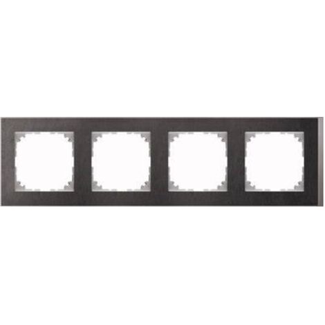 MERTEN MEG4040-3669 ALLUMINIO, PLACCA INTERRUTTORE E PERSIANE NERA