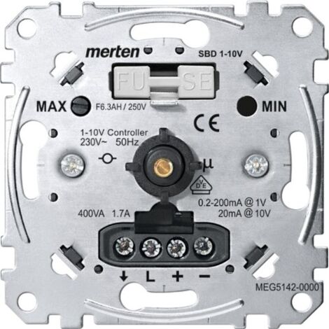 MERTEN MEG5142-0000 DIMMER ROTANTE CAPACITIVO A PUSH 1-10 V PER TUBI FLUORESCENTI DOTATO DI ALIMENTATORE ELETTRONICO CON 0/ INGR