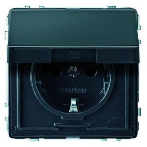 Merten SCHUKO-Steckdose anth Klappdeckel MEG2310-7214