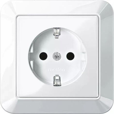 Merten SCHUKO-Steckdose MEG2300-1019 polarweiss glaenzend 1-M
